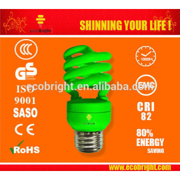 HOT! T3 Half Spiral 15W colored CFL Bulb 10000H CE QUALITY